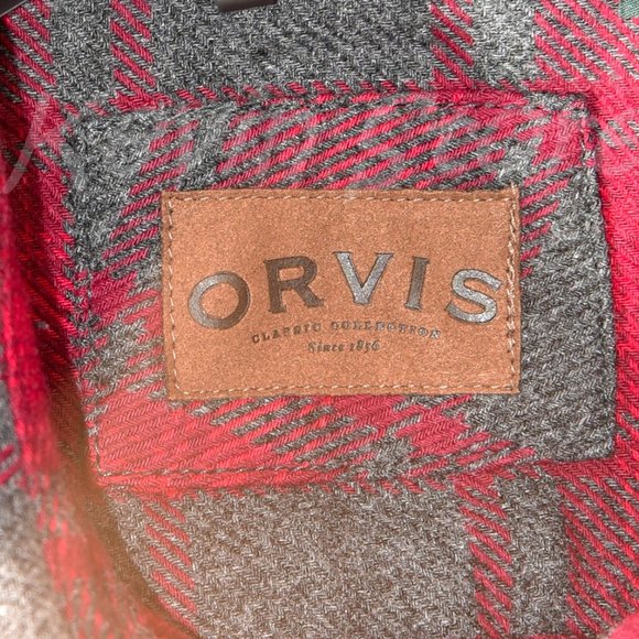 Red/gray  NWT Orvis‎ men heavy weight flannel - Picture 5 of 8